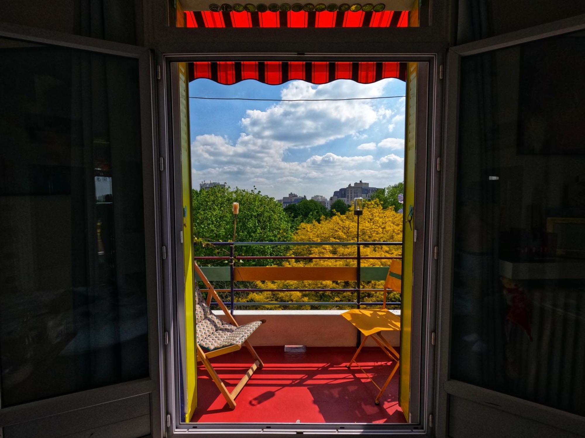 Canopee, Paisible, Chaleureux, Lumineux, Balcon Parijs Buitenkant foto