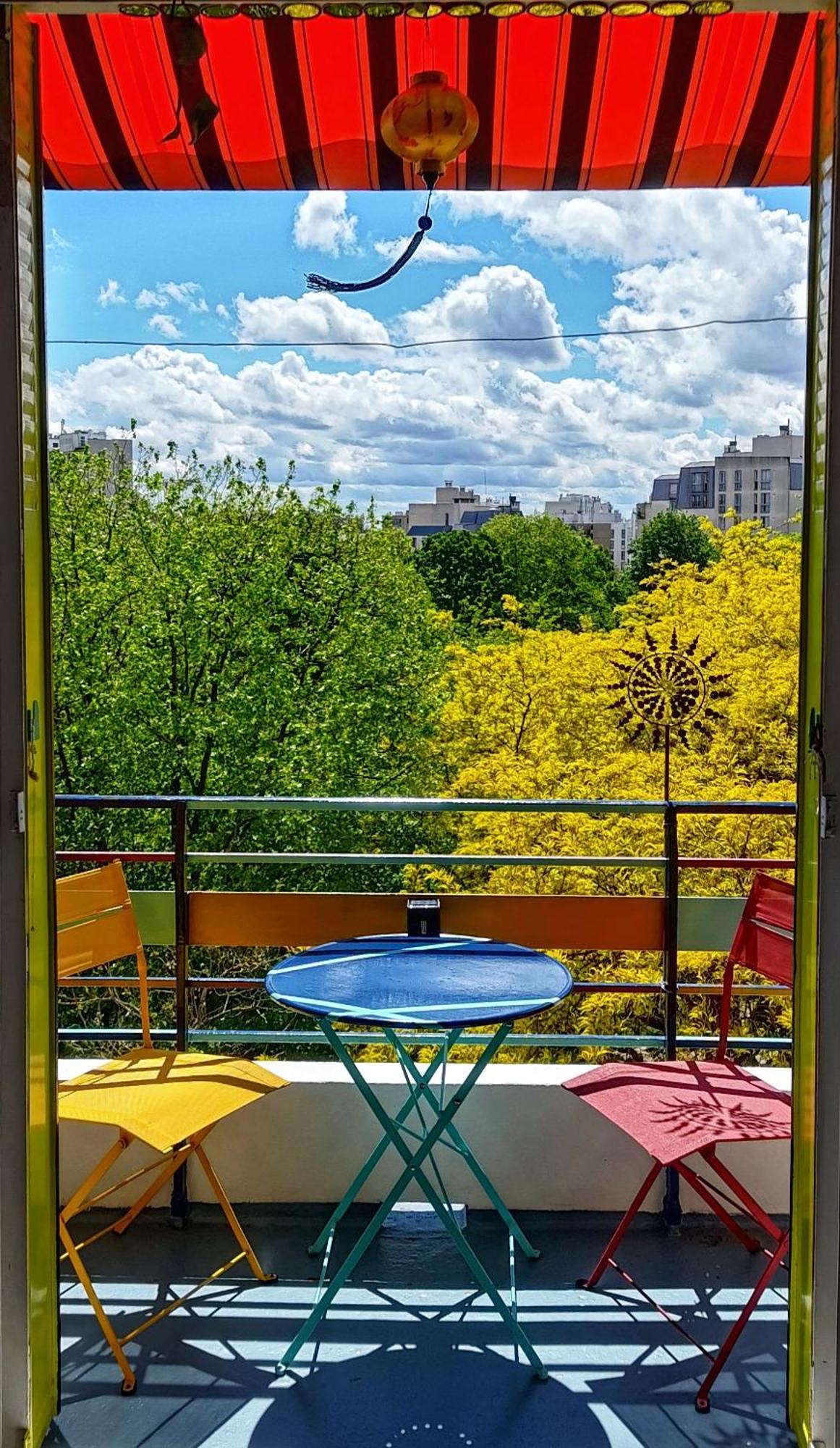 Canopee, Paisible, Chaleureux, Lumineux, Balcon Parijs Buitenkant foto